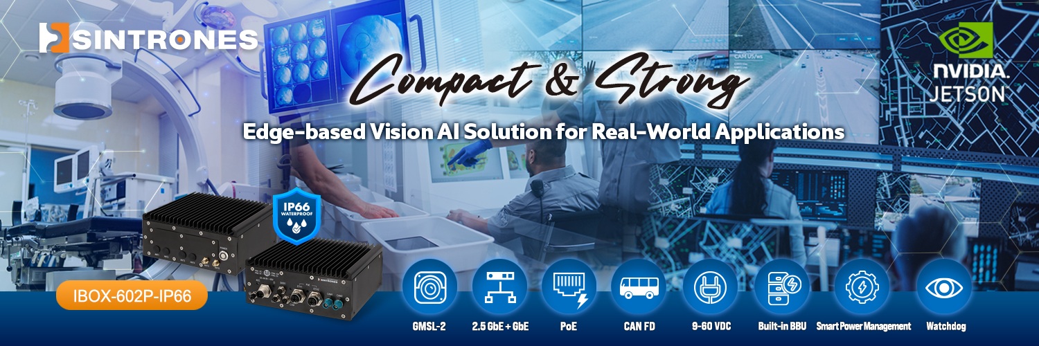 SINTRONES IBOX-602P-IP66 compact edge AI computing system with NVIDIA Jetson Orin NX and dual GMSL-2 for real-time vision AI applications