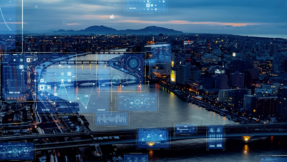 Smart City and Communication Network Concept