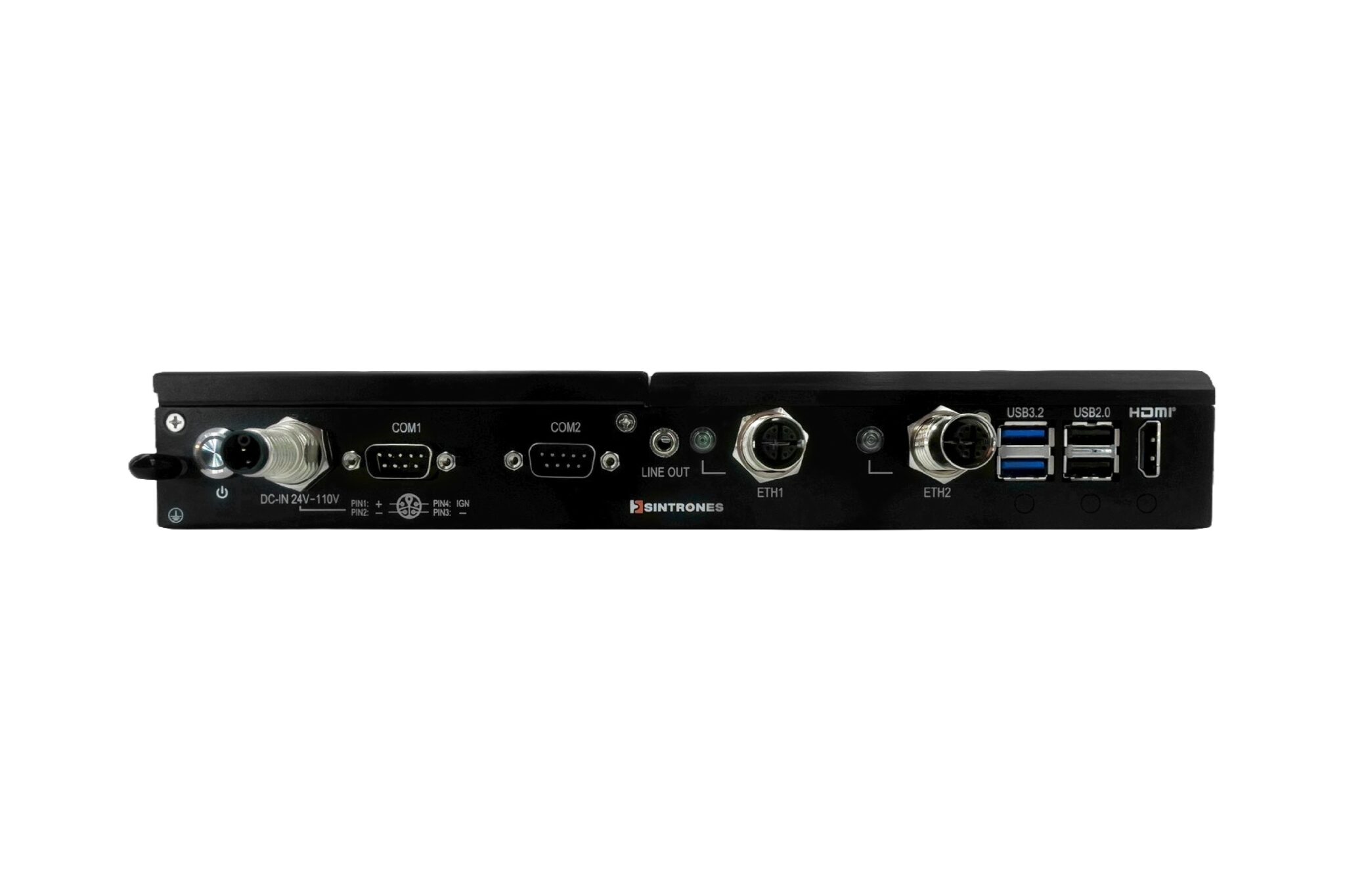 Slim 1U rackmount PC RBOX-1001-M12X featuring Intel Atom processor and M.2 slots for Hailo AI accelerator to empower edge AI computing.