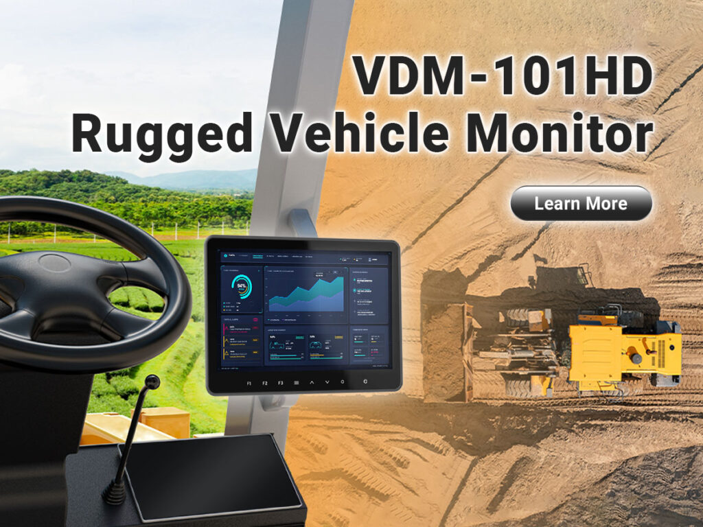 VDM-101HD: Rugged Vehicle Monitor with One-Cable Solution for Fleet Management and Industrial Vehicles